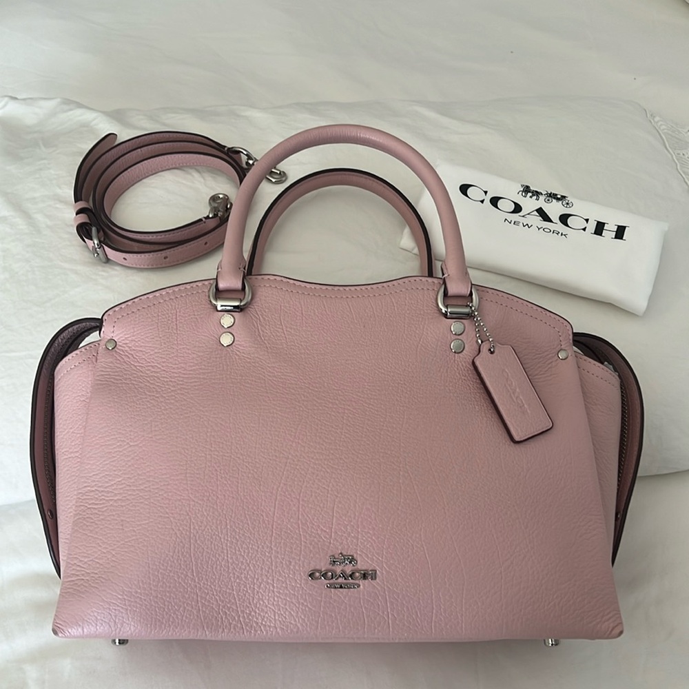 Coach Drew Pink Leather Satchel
